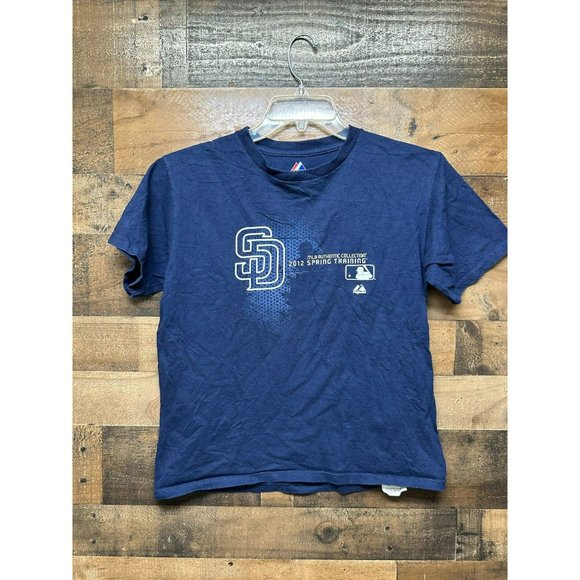 Majestic Youth San Diego Padres 2012 Spring Training T-Shirt Size Large - Picture 1 of 3